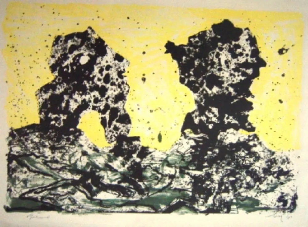 Lithograph Baj -  Due Personnaggi