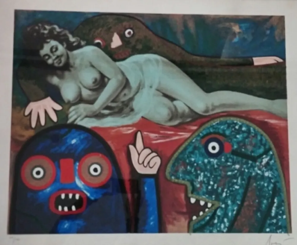 Screenprint Baj - Elena Pavlovna ritrovata dallo sceriffo Hasan Pacha