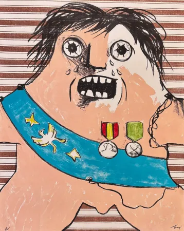 Lithograph Baj - Enrico Baj (1924–2003) – Il Maresciallo di Sassonia – Color lithograph on paper – 1965