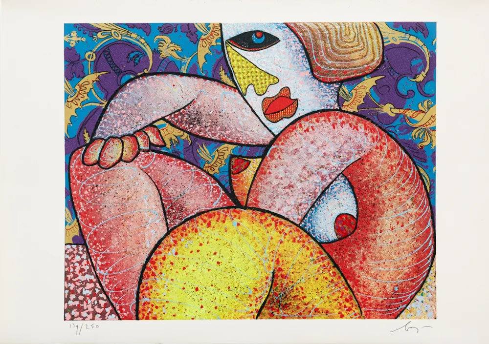 Etching Baj - Enrico Baj (1924–2003) - Puttana d'altri tempi - Mixed media - 1973