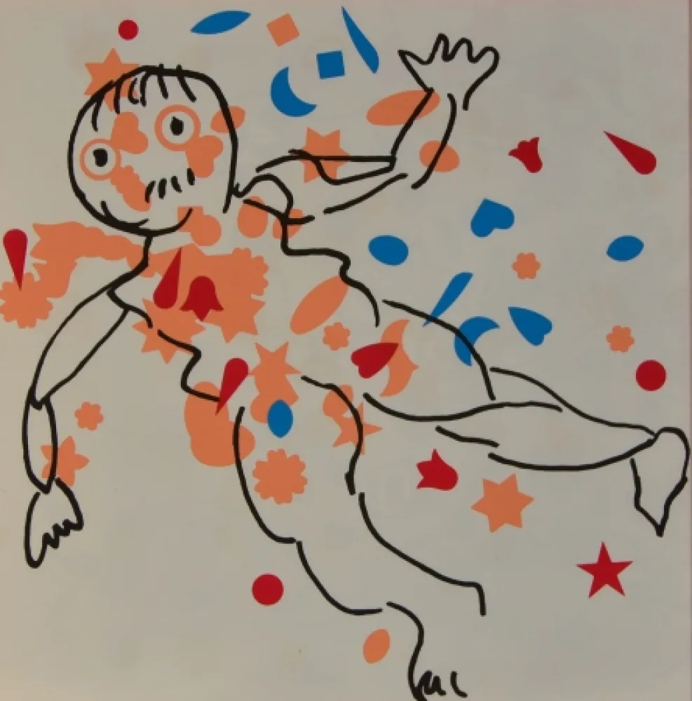 Lithograph Baj - Figure