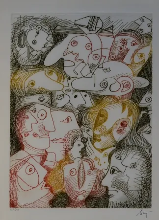 Engraving Baj - Folla all'autodromo