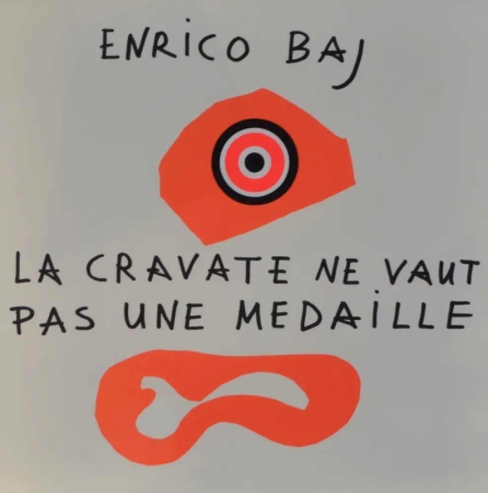 Lithograph Baj - Frontespizio – La cravate ne vaut pas une médaille