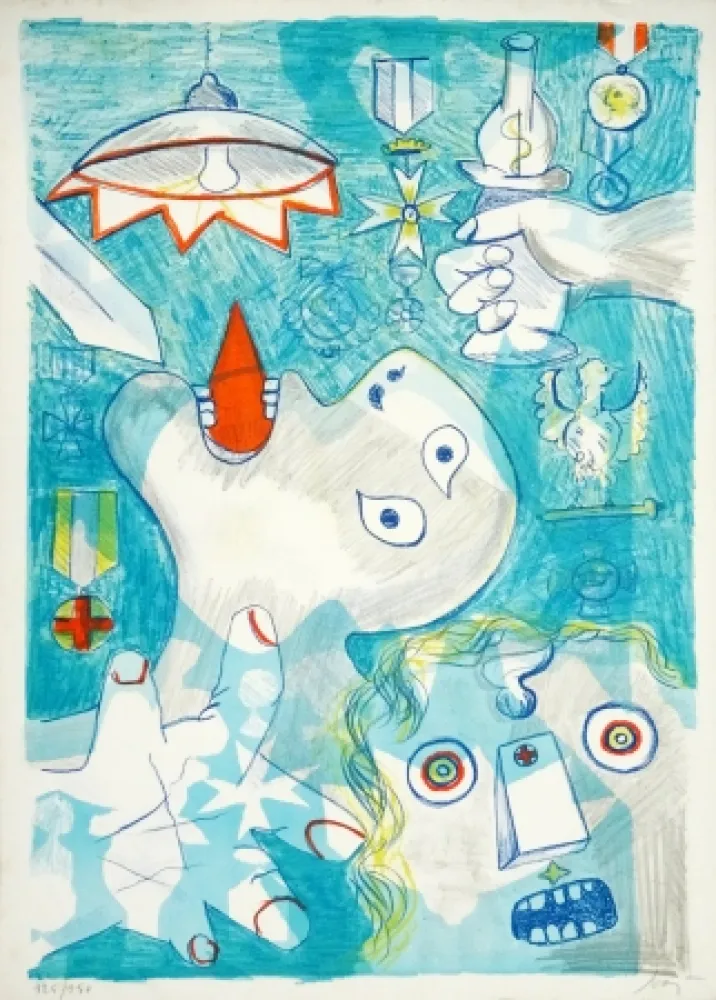 Lithograph Baj - Guernica