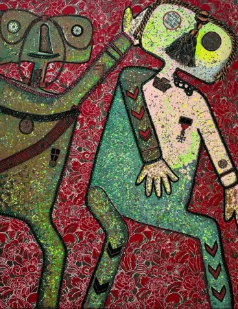 Screenprint Baj - Le Conte de Hornes et Guillaume de Nassau