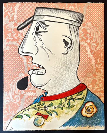 Lithograph Baj - Le grande Charles