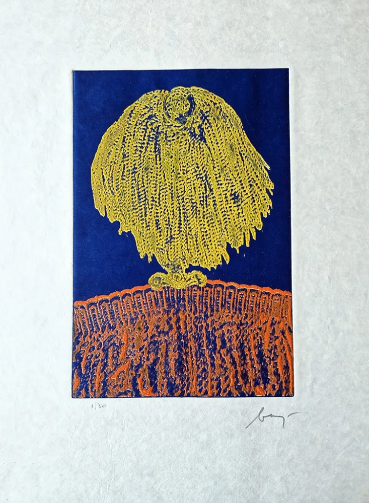 Engraving Baj - Le lièvre de la lune