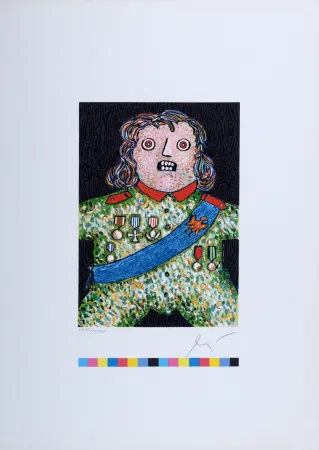 Lithograph Baj - Le Petit Général, 1982 - Hand-signed