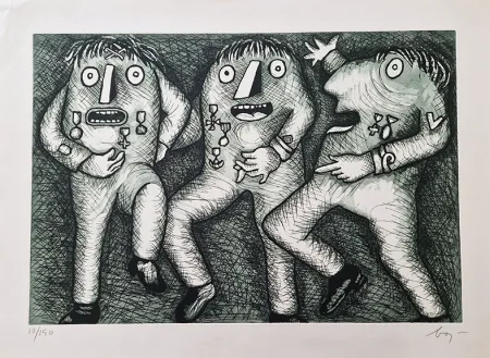 Engraving Baj - Nixon parade III