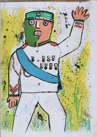 Lithograph Baj - One Cent Life, 1964