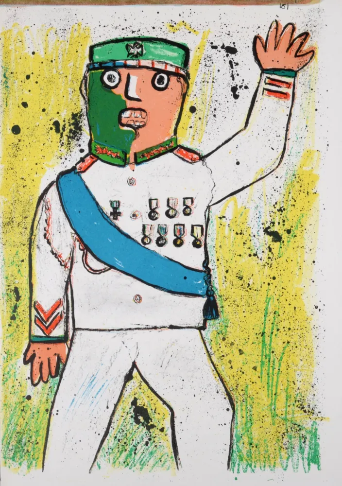 Lithograph Baj - One Cent Life,1964