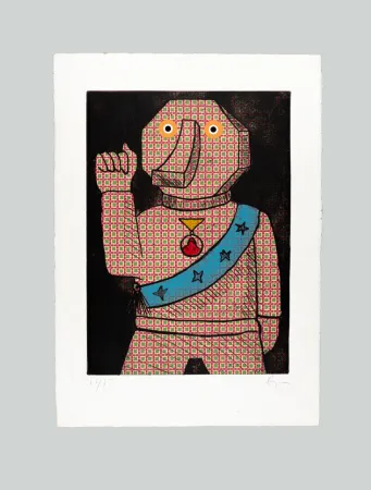 Etching And Aquatint Baj - Piccolo Ubu