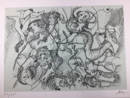 Engraving Baj - Sade in Italy - complete folder ( 8 erotic etchings )