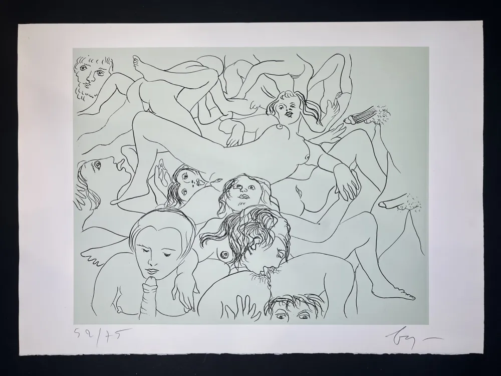 Etching Baj - SADE IN ITALY – complete folder with 8 erotic etchings