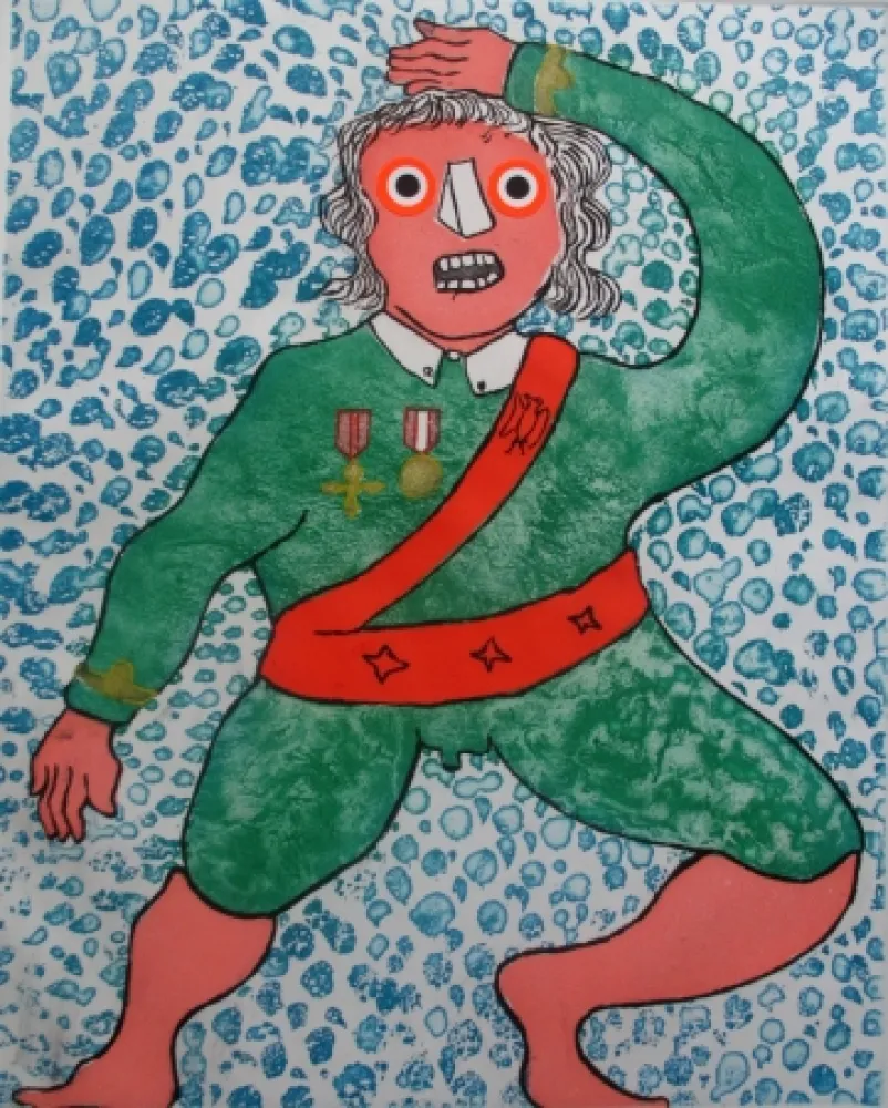 Aquatint Baj - Swinging General