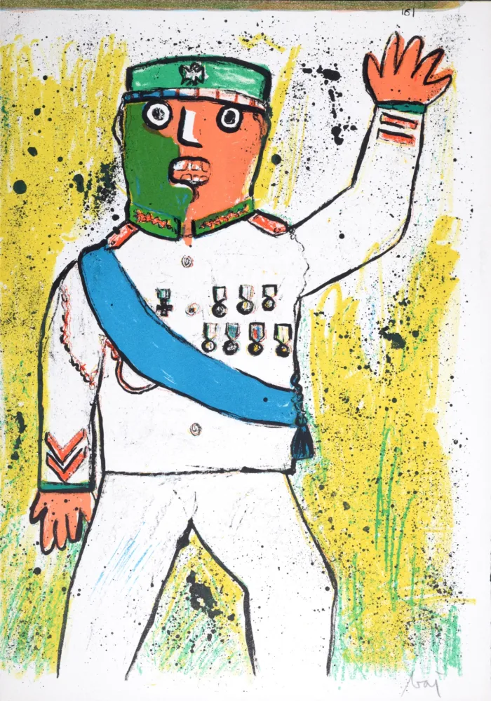 Lithograph Baj - Universe in Man, 1964 (Hand-signed)