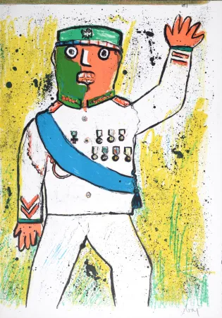 Lithograph Baj - Universe in Man, 1964 (Hand-signed)