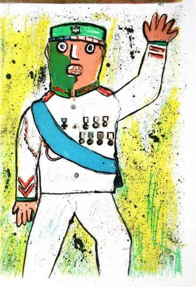 Lithograph Baj - Untitled