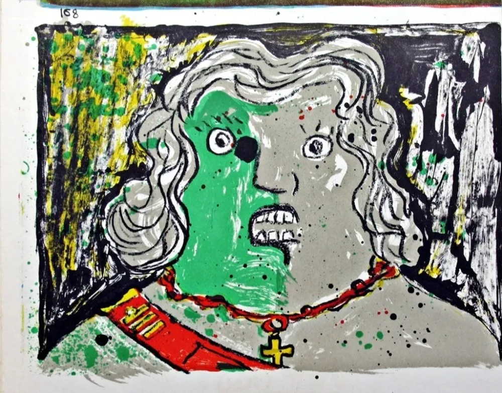 Lithograph Baj - Untitled