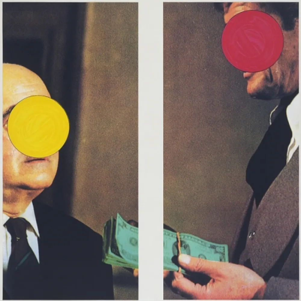 Screenprint Baldessari -  Money with Space Between