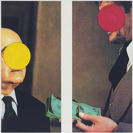 Screenprint Baldessari -  Money with Space Between