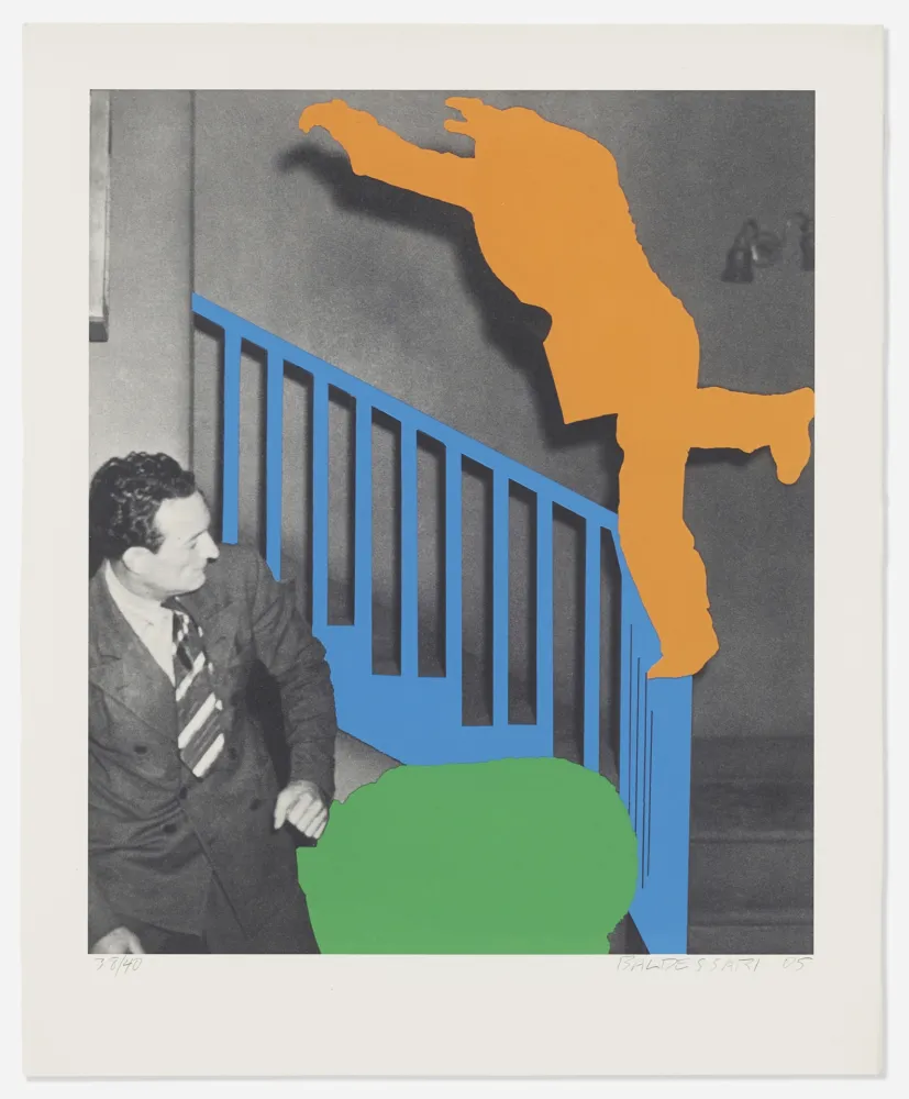 Multiple Baldessari - Two Figures: One Leaping, One Reacting