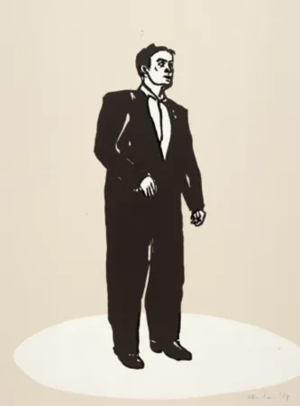 Woodcut Balkenhol - Standing Man