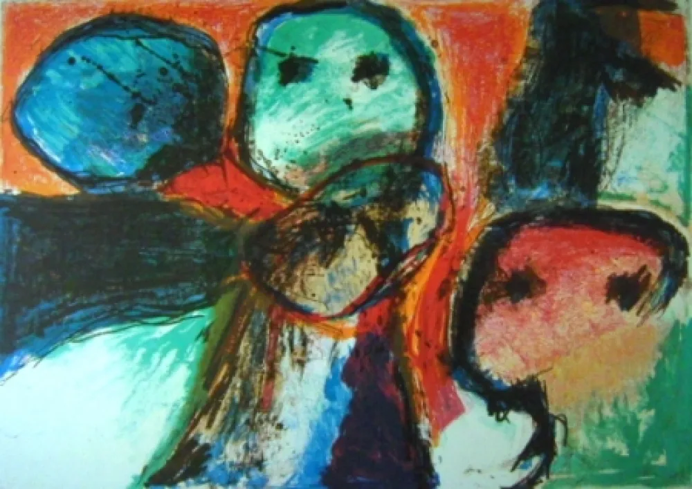 Lithograph Balle - Kometagtig Rejse - Travelling like comets