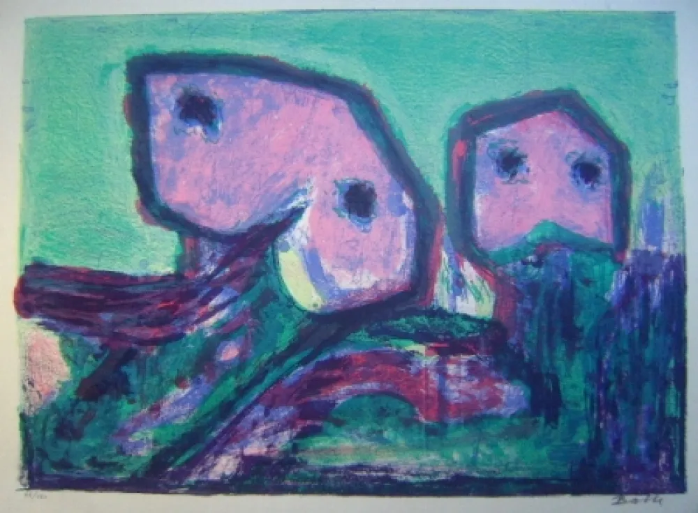 Lithograph Balle - Til Mars