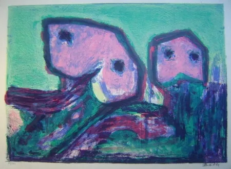 Lithograph Balle - Til Mars