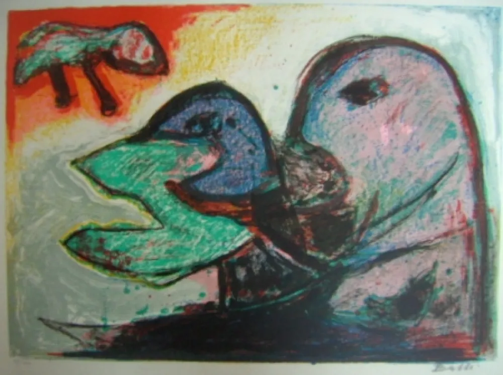 Lithograph Balle - Ved Saturn - At Saturn