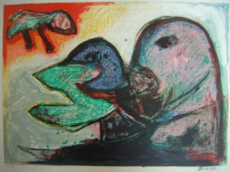 Lithograph Balle - Ved Saturn - At Saturn