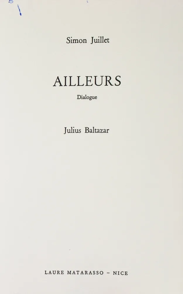 Illustrated Book Baltazar - Ailleurs