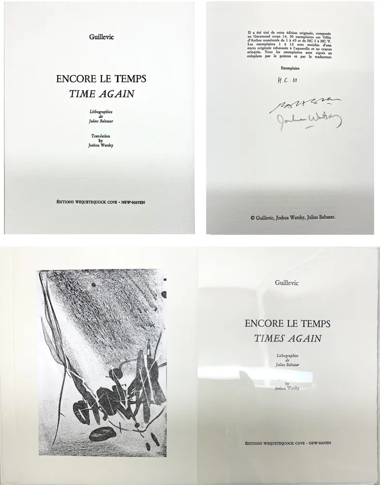 Illustrated Book Baltazar - Guillevic : ENCORE LE TEMPS / TIME AGAIN