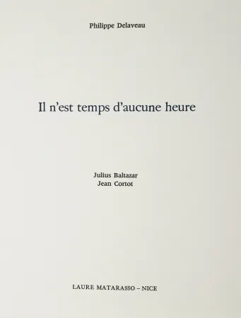 Illustrated Book Baltazar - Il n'est temps d'aucune heure