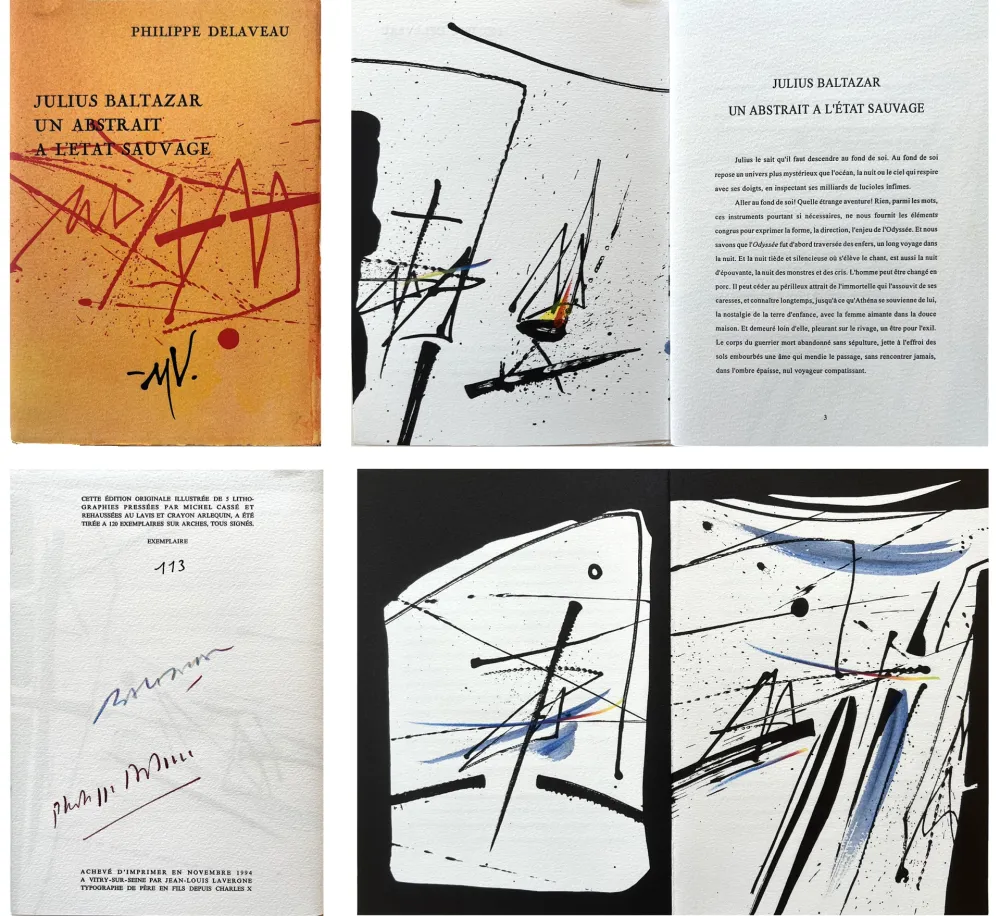 Lithograph Baltazar - P. Delaveau: JULIUS BALTAZAR UN ABSTRAIT A L'ETAT SAUVAGE