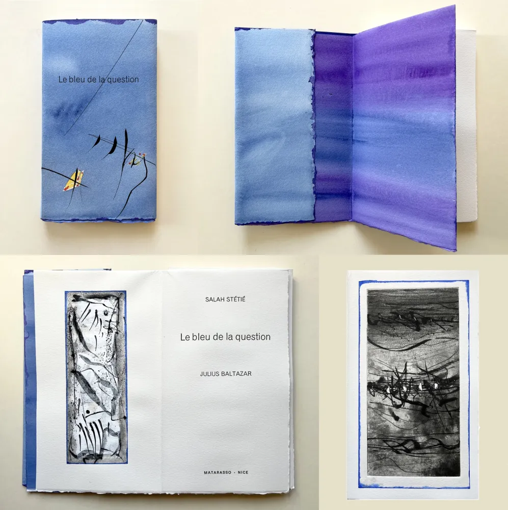 Etching And Aquatint Baltazar - Salah Stétié : ‎LE BLEU DE LA QUESTION‎ (2009)