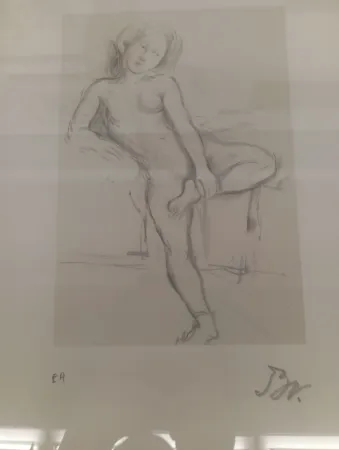 Lithograph Balthus - Desnudo sentado