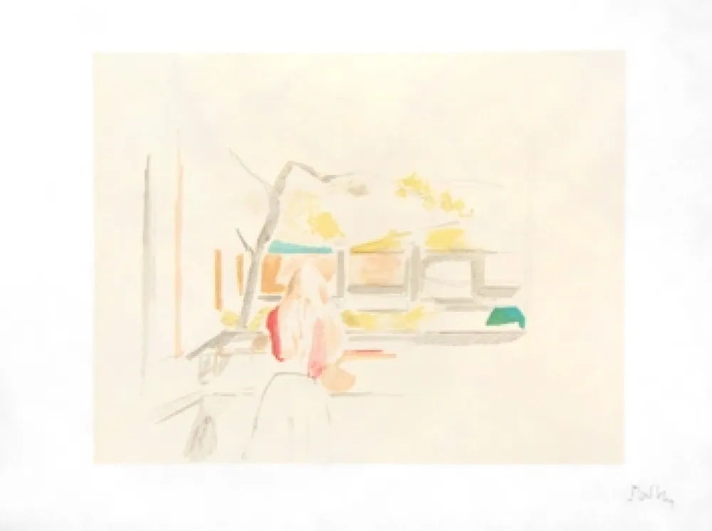 Lithograph Balthus - JEUNE FILLE DE DOS