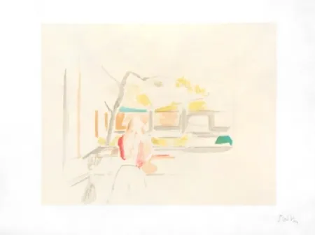 Lithograph Balthus - JEUNE FILLE DE DOS