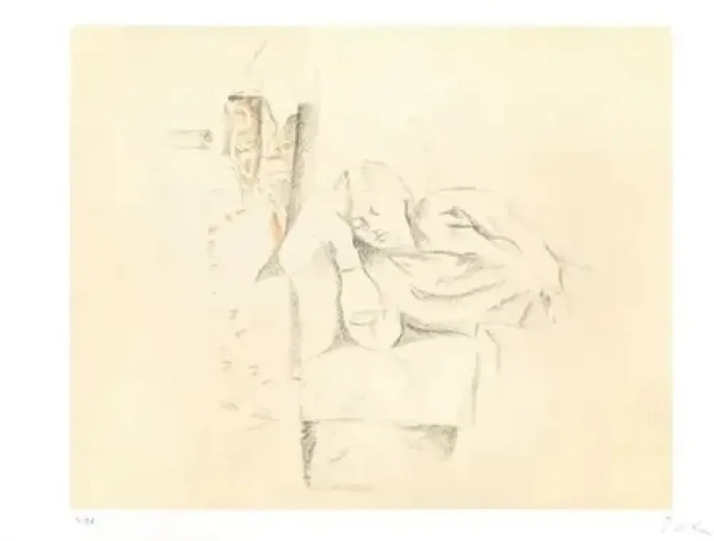 Lithograph Balthus - Jeune fille endormie 