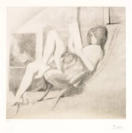 Lithograph Balthus - Jeune fille lisant