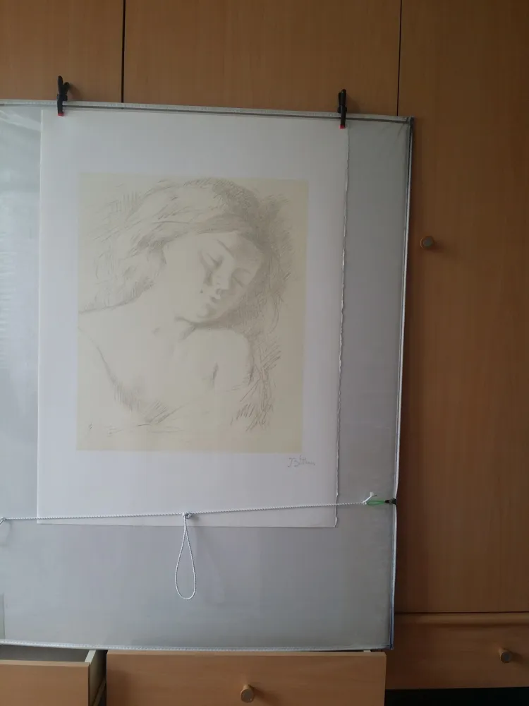 Lithograph Balthus - Tête de jeune fille 