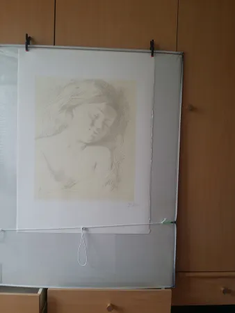 Lithograph Balthus - Tête de jeune fille 