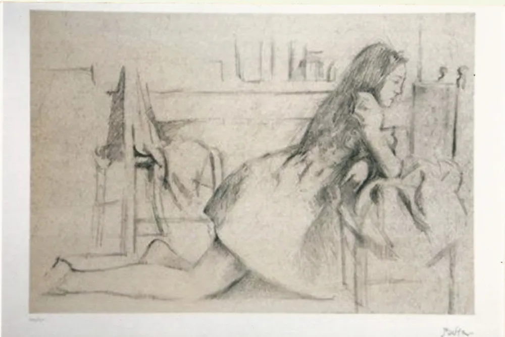 Lithograph Balthus - Untitled I (meditation)
