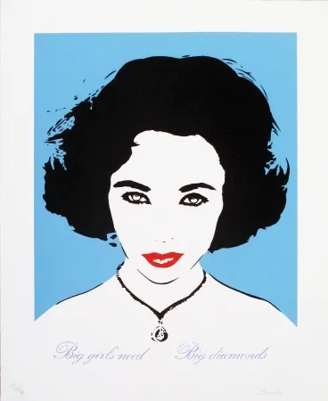 Screenprint Bambi - Liz Taylor (Light Blue)
