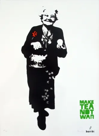 Screenprint Bambi - Make Tea Not War