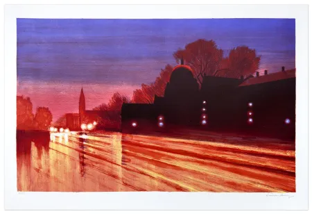 Lithograph Bang -  Forfatningens første dag 