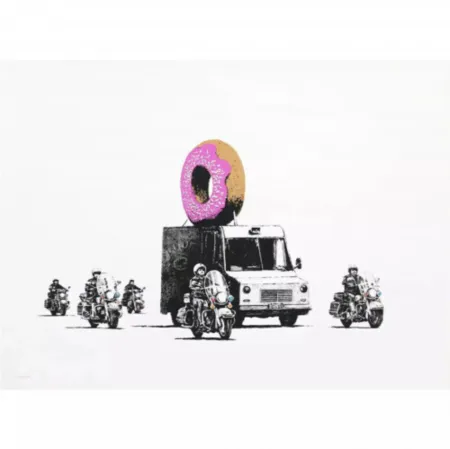Screenprint Banksy - Donuts - Strawberry