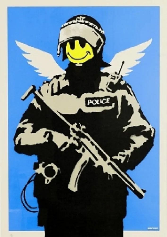 Screenprint Banksy - Flying Copper